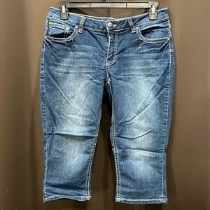 Love Indigo Premium, Capri, Bling/Sequins, Stretch, Size 10P